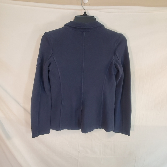 GUCCI Girl's Size 10 Blue Faded Stone Washed Piquet Blazer Jacket New with Tags - Picture 2 of 7